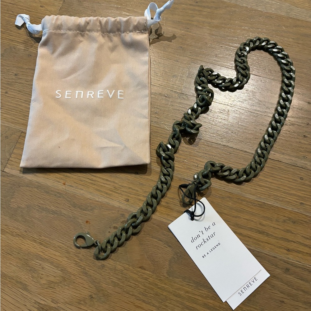 NWT Senreve Bold Link Shoulder Chain in Artichoke